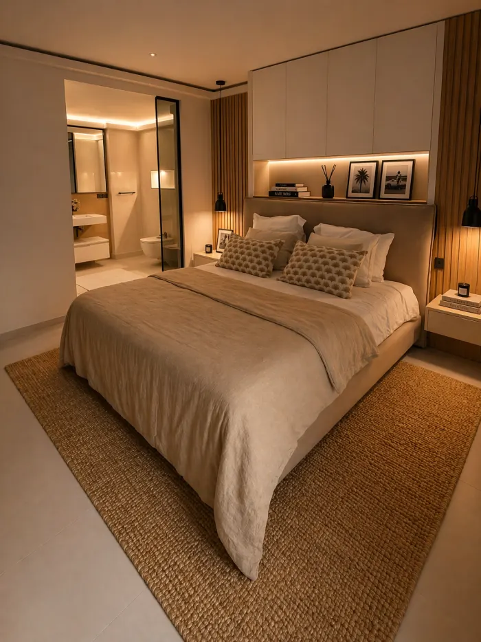 Warme hoofdslaapkamer
